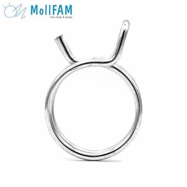 Double Wire Hose Clamp - 8.3-8.8mm - Zinc Plated Steel - Image 2