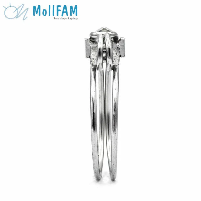 Double Wire Screw Hose Clamp - 103-112mm - Zinc Plated Steel - Image 3