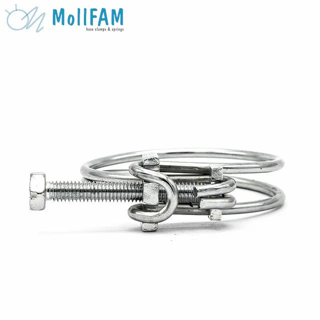 Double Wire Screw Hose Clamp - 135-150mm - Zinc Plated Steel - Image 4