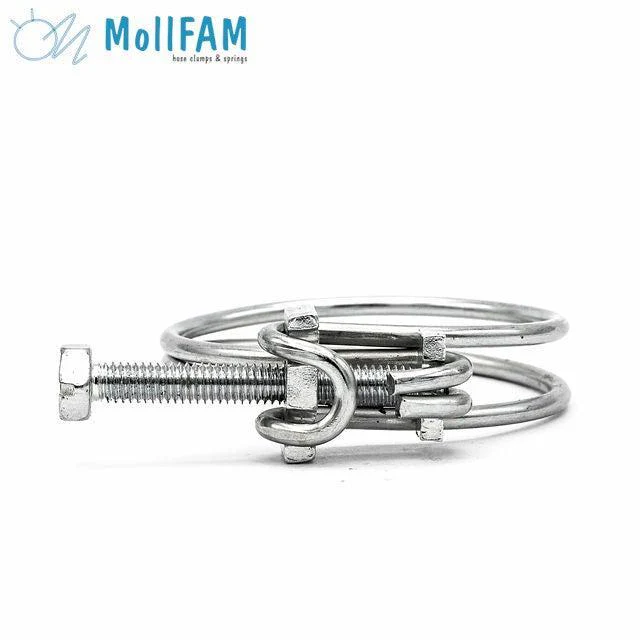 Double Wire Screw Hose Clamp - 30.5-35mm - Zinc Plated Steel - Image 4