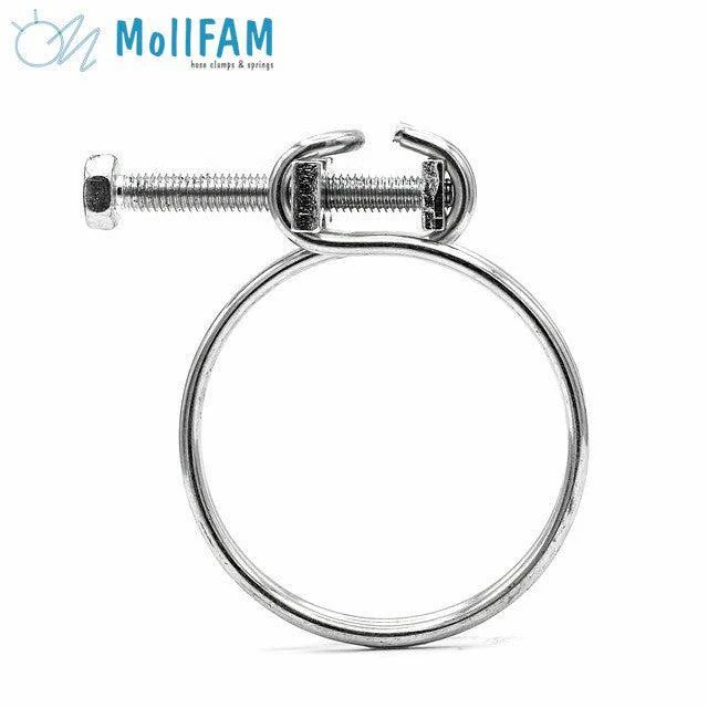 Double Wire Screw Hose Clamp - 60-68mm - Zinc Plated Steel - Image 2