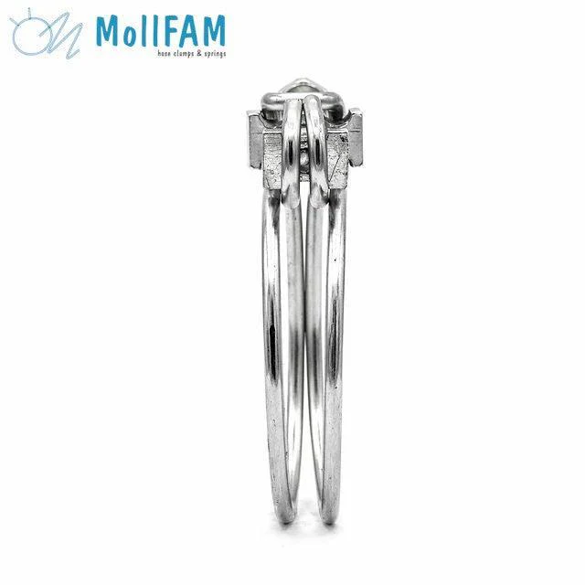 Double Wire Screw Hose Clamp - 9.5-12mm - Zinc Plated Steel - Image 3