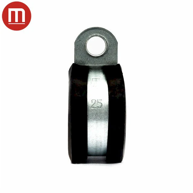 Metal P Clip (Rubber Lined) - Max Dia-15mm - Width-20mm - Image 4