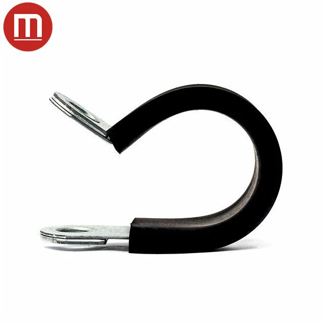 Metal P Clip (Rubber Lined) - Max Dia-75mm - Width-20mm - Image 2