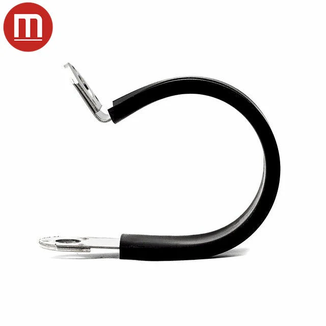 Metal P Clip (Rubber Lined) - W4 - Max Dia-16mm - Width-15mm - Image 2