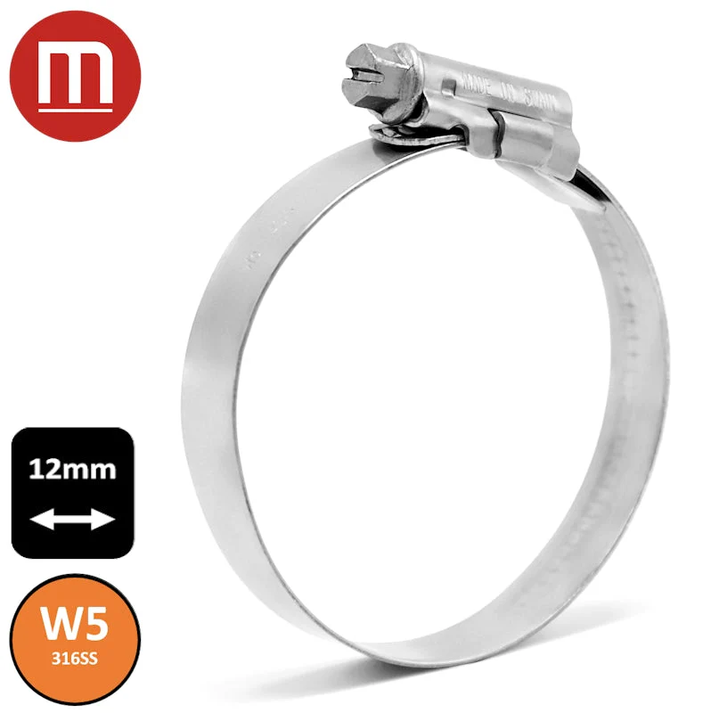 Mikalor ASFA S W5 316SS - Width 12mm Dia 120-140mm - Image 5