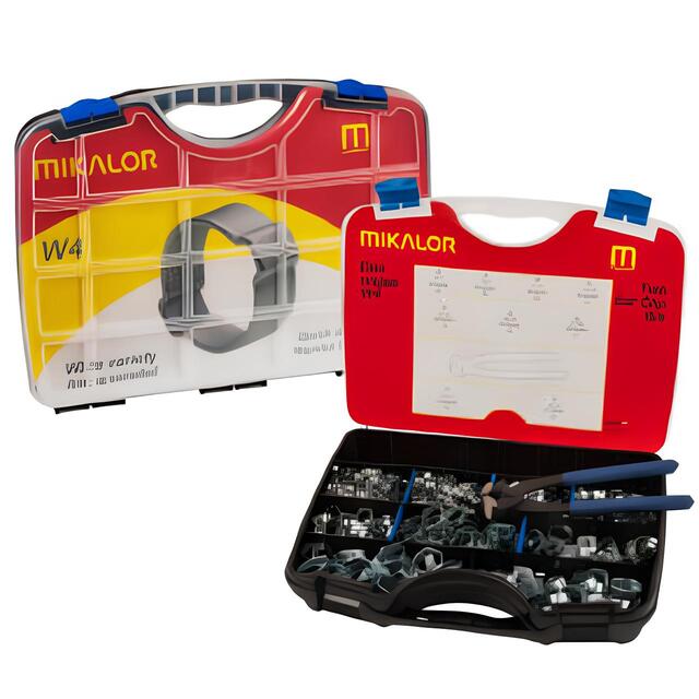 Mikalor Two Ear Clips Assortment Box W1 Zinc Plated Steel | 375 Pieces - Image 4