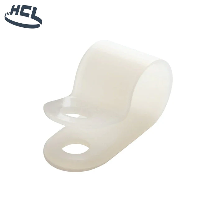Nylon (Plastic) P Clips - W: 12.7mm - Max Dia: 3.2mm - Nat - Image 2