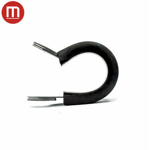 Rubber Lined P Clips - Zinc Plated  - W:12mm - Max Dia:18mm - Image 2