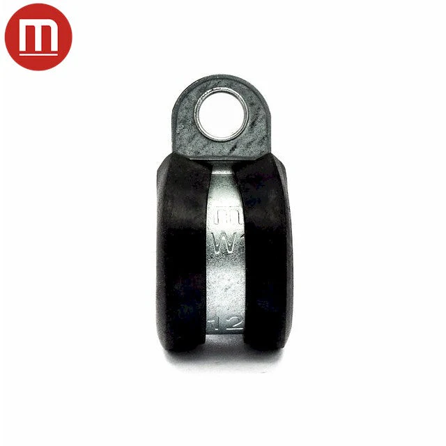 Rubber Lined P Clips - Zinc Plated - W: 12mm - Max Dia: 8mm - Image 4