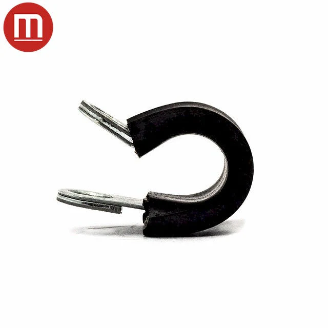 Rubber Lined P Clips - Zinc Plated - W: 9mm - Max Dia: 8mm - Image 2