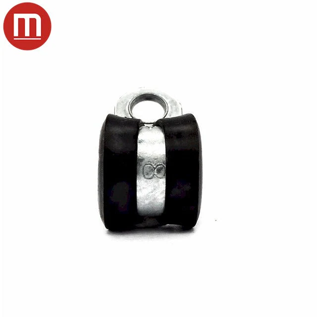 Rubber Lined P Clips - Zinc Plated - W: 9mm - Max Dia: 8mm - Image 3