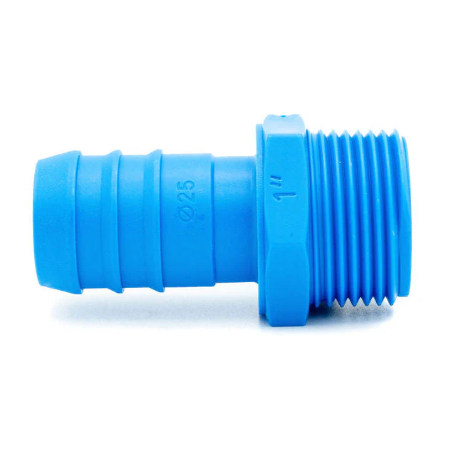 Tefen PA66 Blue BSPT 1/4" Male Connector - Fits 4mm Hose ID - Image 3