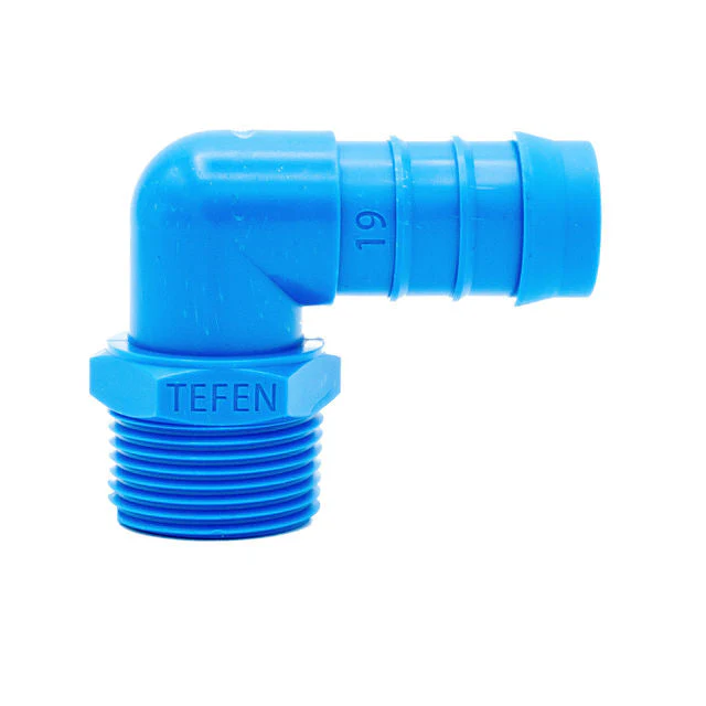 Tefen PA66 Blue BSPT 1/8" Male Elbow Conn - Fits 8mm Hose ID - Image 5