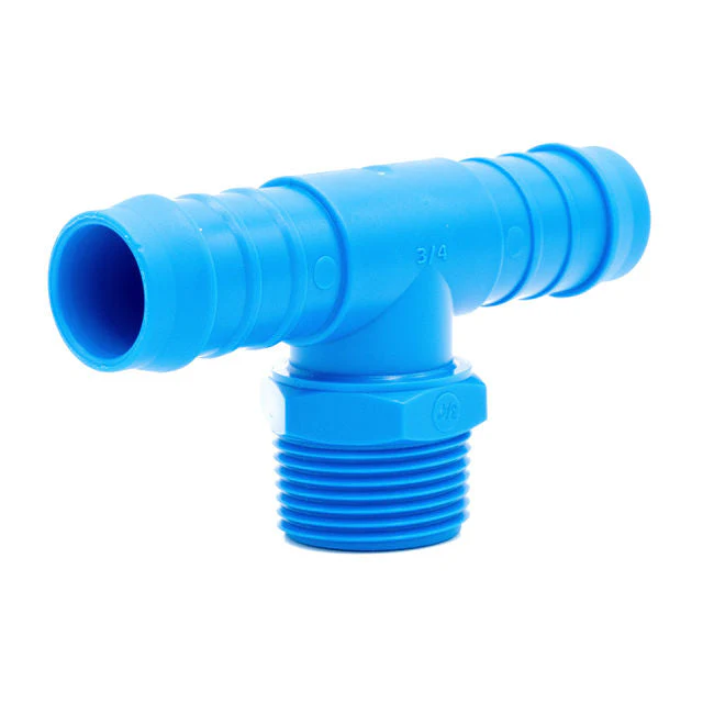 Tefen PA66 Blue BSPT 3/8" Male Branch T Conn - Fits 10mm Hose ID - Image 3