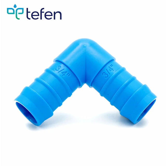 Tefen PA66 Blue Union Elbow Hose Conn - Fits 12mm Hose ID - Image 2
