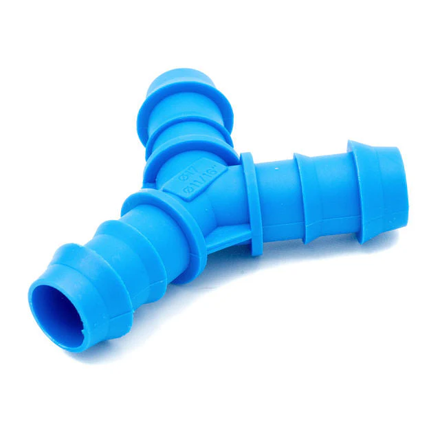 Tefen PA66 Blue Y Hose Connector - Fits 10mm Hose ID