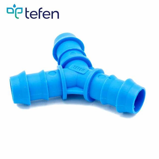 Tefen PA66 Blue Y Hose Connector - Fits 10mm Hose ID - Image 2