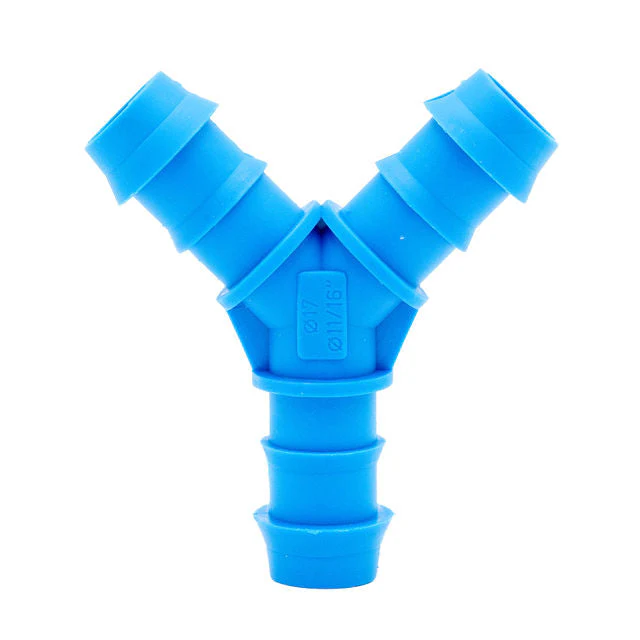 Tefen PA66 Blue Y Hose Connector - Fits 17mm Hose ID - Image 3