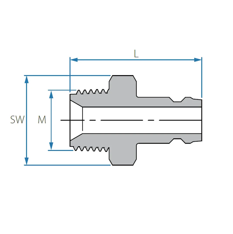 Tefen PA66 Red Plug -External Thread Male 1/4" BSPT - Image 4