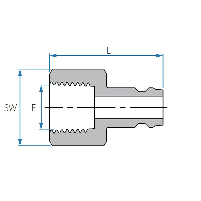Tefen PA66 Red Plug -Internal Thread Female 1/4" BSPT - Image 4