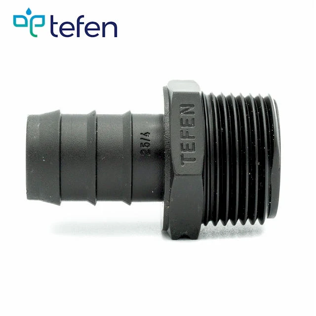 Tefen PP Black BSPT 1/4" Male Straight Conn - Fits 12mm OD Hose - Image 2
