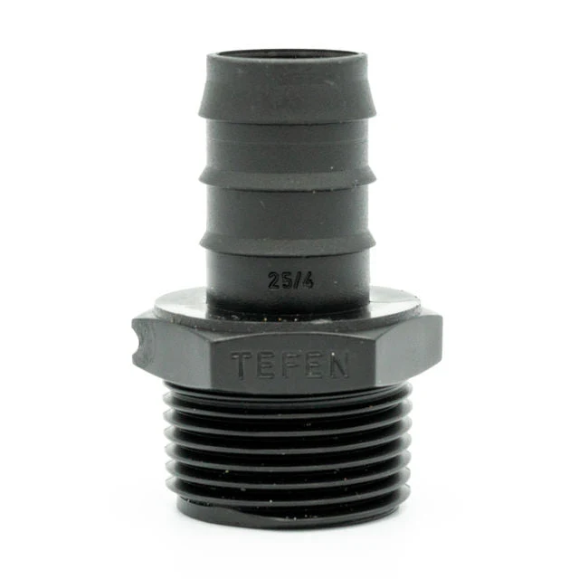 Tefen PP Black BSPT 3/4" Male Straight Conn - Fits 25mm OD Hose - Image 3