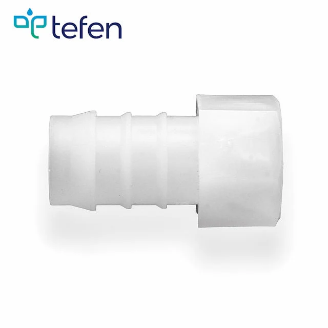 Tefen PVDF Female 1/4" BSPT Hose Conn White Fits 6mm Hose ID - Image 2