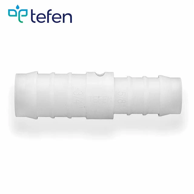 Tefen PVDF Reducing Hose Conn White Fits 10 & 8mm Hose ID - Image 2