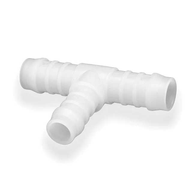 Tefen PVDF Reducing  T Hose Connector White Fits 6 & 5mm Hose ID